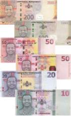 Swaziland Set p42 bis p46 10 bis 200Emalangeni